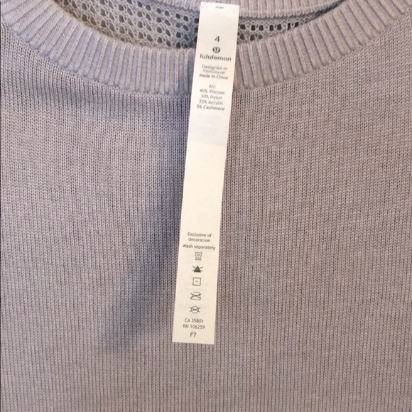 NWT Lululemon back to back LS sweater SIZE 4 - Picture 3 of 8